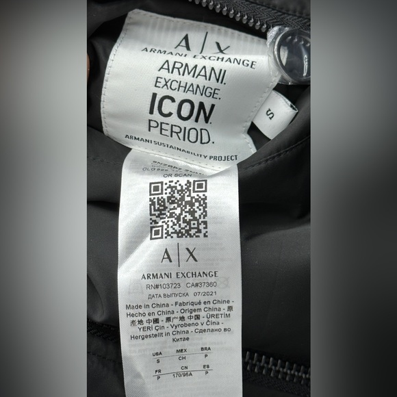 A|X ARMANI EXCHANGE Men's Nut & Bolt Print Lightweight Bomber Jacket - Picture 5 of 5